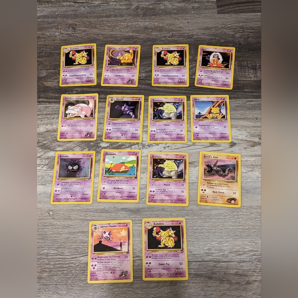 Pokemon Trading Cards: Lot Of 14